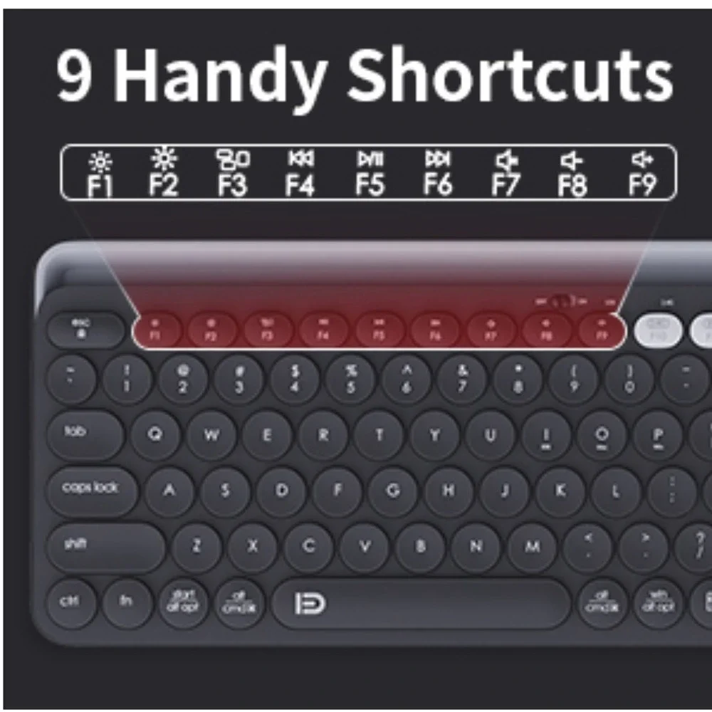 Multi-Device Bluetooth Wireless Keyboard with Integrated Tablet Stand - Picture 8 of 8